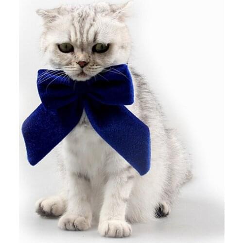 2 Color Cute Bowknot Cat Collar Pet Halloween Christmas Costumes Party Big Bowknot Collar Costume Accessory For Dogs Cats