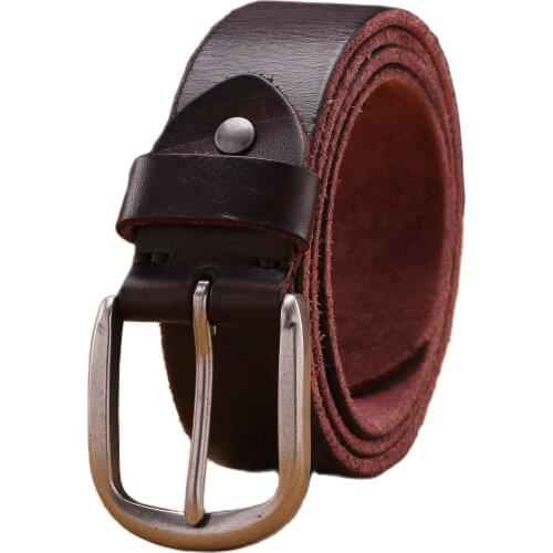 2020 new hot designer belt men high quality full grain 100% real genuine leather girdle luxury coffee brown ceinture natural 3.8