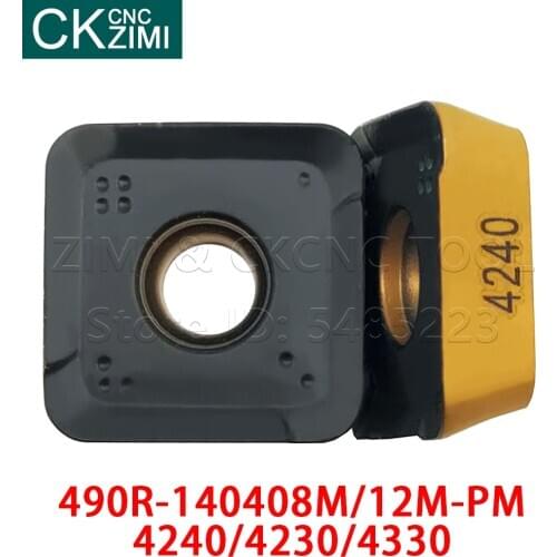 490R-140408M-PM 490R-140412M-PM 4240 4230 4330 carbide milling cutting inserts PVD CNC tools plane milling blade turning tools