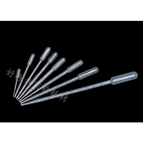 Free shipping 100pcs 0.5/1/2/3/5/10ml graduated Disposable plastic pipettes Pasteur dropper