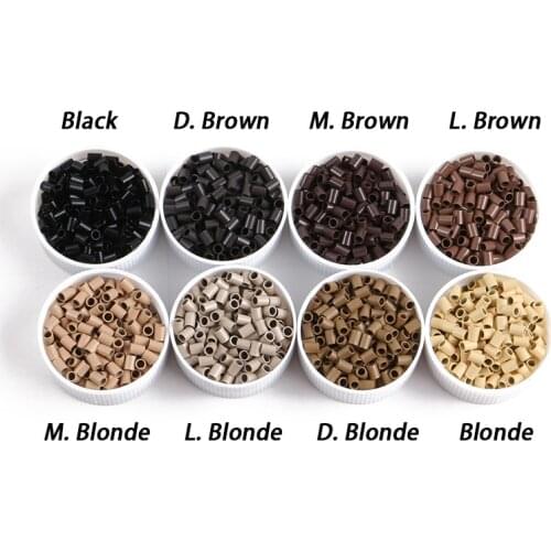 HARMONY (1000pcs/bag) 3.0mm x2.4mm x4.0mm micro tubes rings without flared end for hair extensions