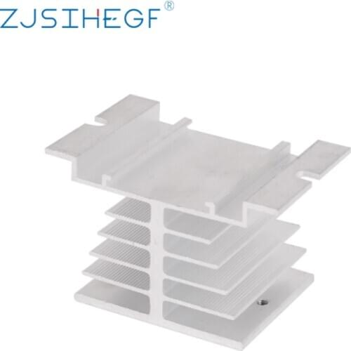I-50 Single Phase Aluminum Heat Sink Dissipation Radiator Din Rail Mount With ForSolid State Relay SSR 10/25/40A