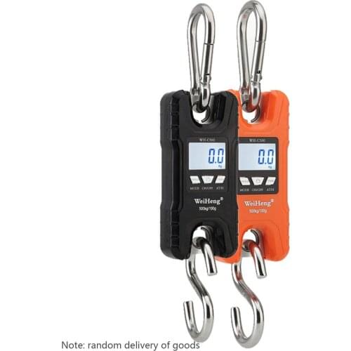 Durable 500KG/100g Crane Scale Weight Heavy Duty Portable Digital Stainless Steel Hanging Hook Scales Automatic power off Hot