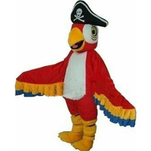 Halloween Cosplay Party Clothing Carnival Pirates Parrot Bird Mascot Costume Short Plush Colorful Bird Mascot Fursuit