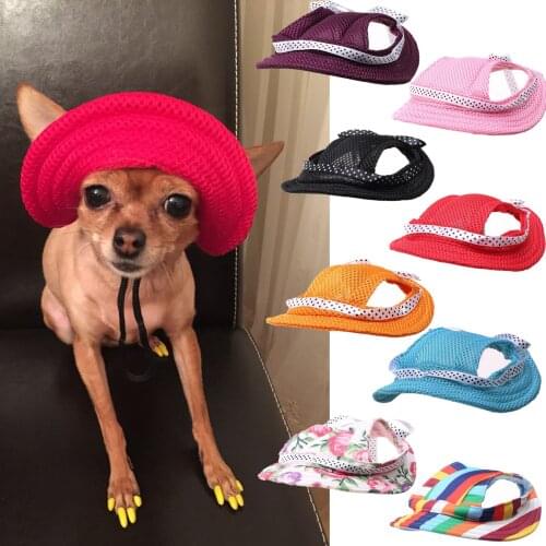 Pet Dog Fashion Cap Beatuy Spring With Breathable Net Cloth Puppy Summer Fashion Cap Props Summer Comfortable Sun Protective Hat