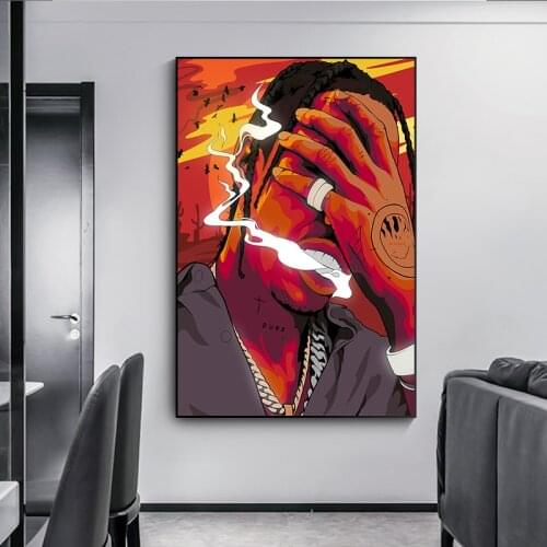 Fashion West Coast Hip Hop Tupac Music Poster and Prints Canvas Painting on Wall Art 2PAC Picture For Home Room Decoration