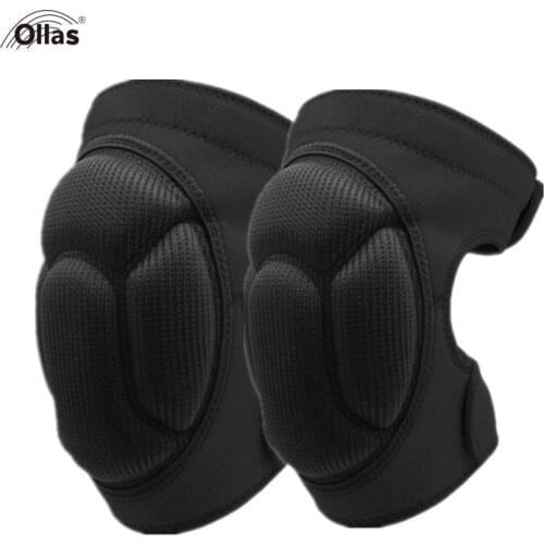 1Pair Thickening Football Volleyball Sports Knee EVA Pad Silicone Non-slip Pads Protect Cycling Sports Safety Knee rodilleras