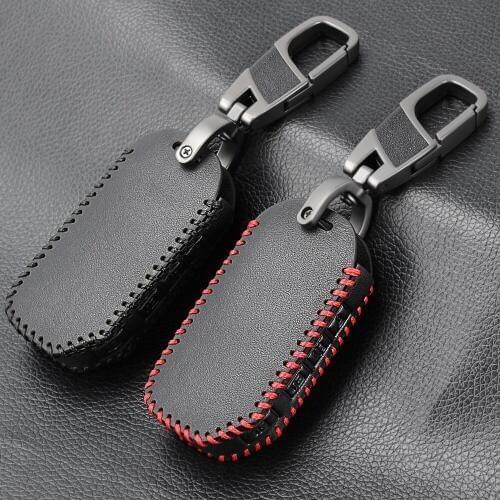 New Design Remote Smart Key Case Leather Fob Shell Cover Skin Holder For Kia Sportage Ceed Sorento Cerato Forte 2017 2018 2019