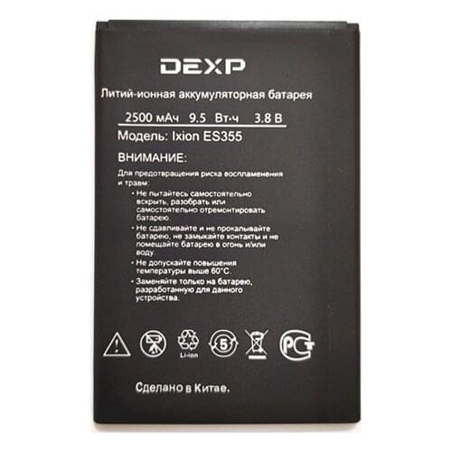 New High Quality 3.8V 2500mAh ES355 Battery for DEXP Ixion ES355 Smart Phone battery