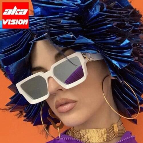 AKA VISION Square Sunglasses Women Luxury Brand Women Eyeglasses Luxury Brand Mirror Glasses Men/Women High Quality Retro Oculos