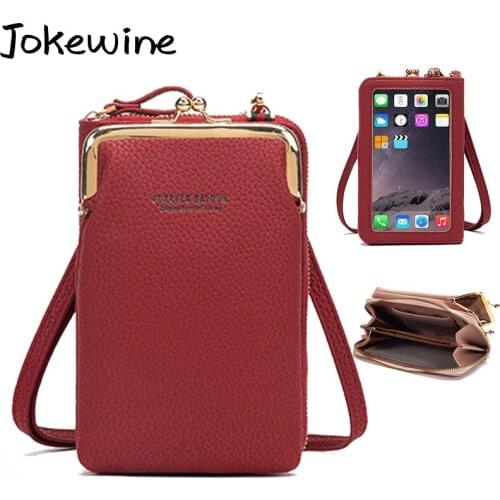 Solid Color Large Capacity Phone Bag Touchscreen Shoulder Bag Brand Ladies Crossbody Bags For Women Female Fashion Messenger Bag