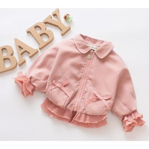 Newborn Baby Girls Coats Outwear Spring Autumn Baby Clothing Long Sleeve Ruffles Princess Jackets Outerwear Tops Toddler Clothes