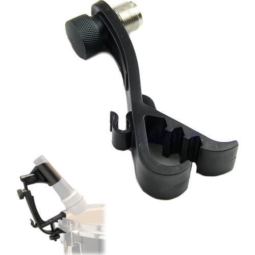 Plastic Drum Mic Clamp Shockproof Clip Holder Rim Mount Kit Hard Groove Gear