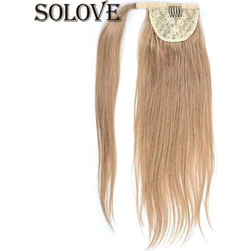 Ponytail Human Hair Machine Remy Straight European Ponytail Hairstyles 80g 100% Natural Hair Clip in Extensions