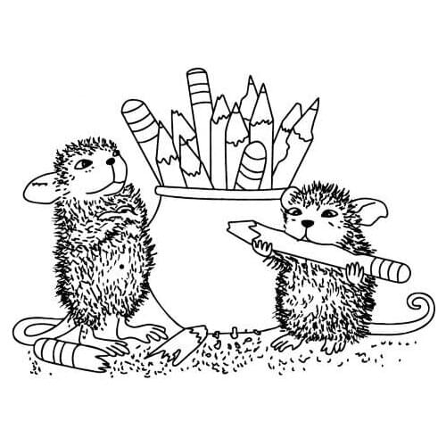 Mouse Transparent Clear Silicone Stamp/Seal for DIY scrapbooking/photo album Decorative clear stamp sheets ST0645