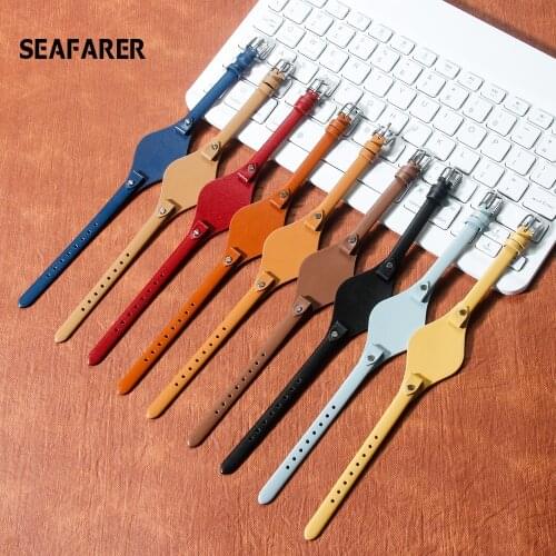 Genuine leather watch strap women watchband for Fossil ES3077 2830 3262 3060 4176 4119 4026 4340 small bracelet 8mm watch band