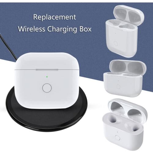 Replacement Wireless Charging Case Box for Airpods Pro Bluetooth Earphone 660mAH Battery Charger Pairing Pop-ups Windows