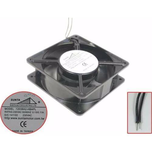 SUNTA 12038A2-HBAPL AC 230V 0.11A 120x120x38mm 2-Wire Server Cooling Fan