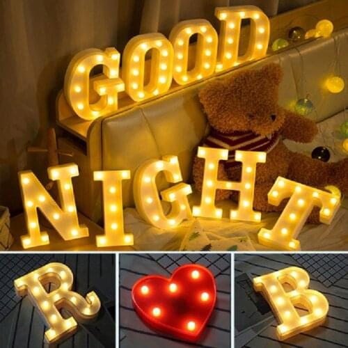 16/21CM Warm White Christmas Alphabet Letter LED Light Bulbs Lamp Decoration Wedding Party Display Night Light Christmas Gift