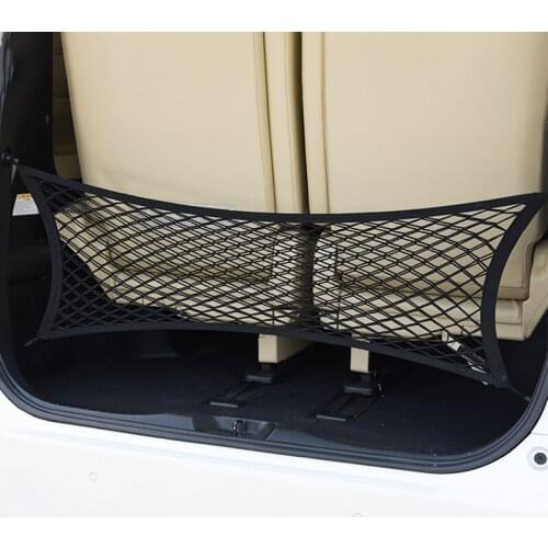 Elastic Nylon Mesh Universal Rear Car Organizer Net With Hooks Car Interior Trunk Seat Back Elastic Mesh Car Accessories