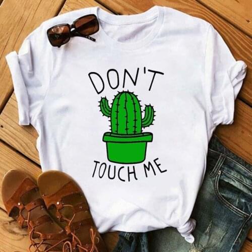 New Cactus Summer Women T Shirt Fashion O-neck Short Sleeve Funny Kawaii Casual Womens T Shirt Female Tops Tee