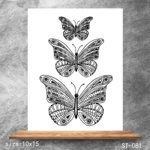 ZhuoAng Butterfly specimen Transparent Seals for DIY scrapbooking photo album Clear Stamps