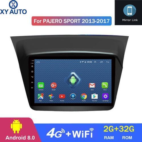 9 inch 2.5D IPS screen 4G Lte All Netcom Android8.0 2G RAM 32G ROM Navi with USB WIFI SWC for Mitsubishi Pajero sport 2013-2017