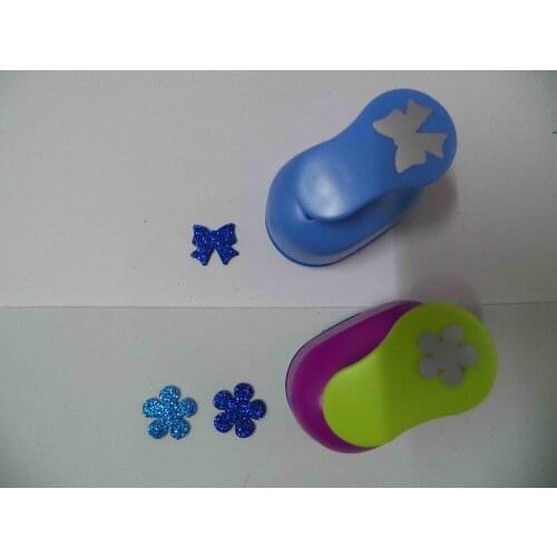 2pcs(2.5cm) flower and bowtie shape craft punch set Punch Craft Scrapbooking school Paper Puncher eva hole punch free shipping