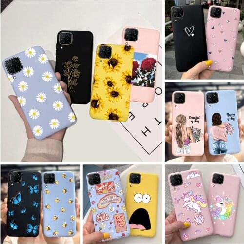 Case For Huawei P40 Lite Cover Soft Colorful Flowers Matte Silicone Phone Cases For Hauwei P40 Lite E P 40 Lite P40Lite E Fundas