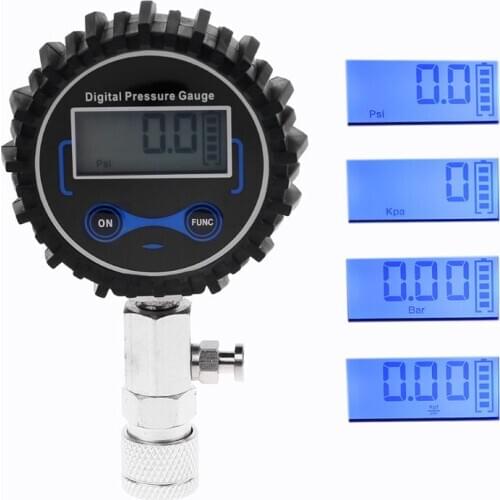 Digital Gas Engine Cylinder Compression Tester Tool Kit Car Motorcycle Pressure Gauge with Adapter