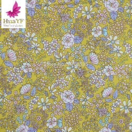Hot sale Width 1.6 meter yellow Flower Series Cotton Twill Fabric, DIY Sewing Quarters Material for Baby and Child ONE METER