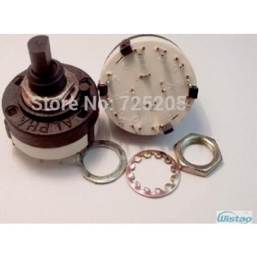 Dual 2-Knife Position Switch Position-switch ALPHA Silver-plated Copper Contacts and Pins DIY HIFI Amplifier Audio Free Shipping