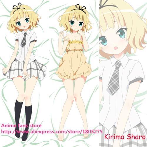 Hot Japanese Anime Pillowcase Is the Order a Rabbit? Kirima Sharo Cute Pillow Case decorative Hugging Body Bedding