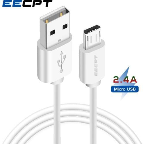 EECPT Micro USB Cable 2.4A Fast Charging Data Microusb Charger Cord Phone Wire for Android Samsung Xiaomi Redmi Note 5 Pro Honor