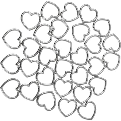 Heart-Shaped Ring Hooks Fashion Punk Sliver Alloy Loop Buckles DIY Charm Collar Choker Jewelry Connectors Necklace Making Crafts