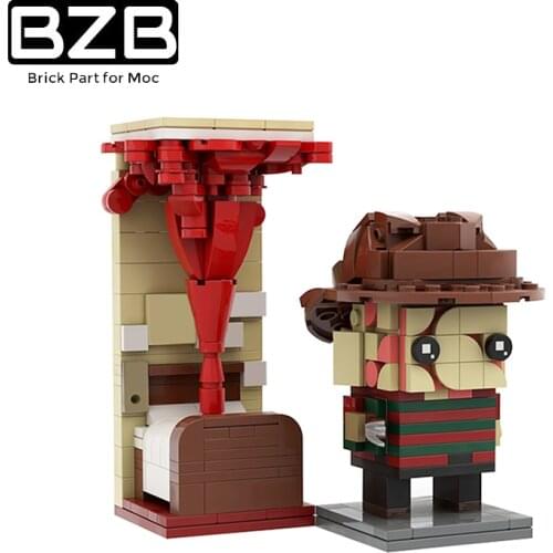 BZB MOC Ghost Street 46943 Thriller Movie Cartoon Character Building Block Model Decorations Boy Kids Brain Game DIY Toys Gifts