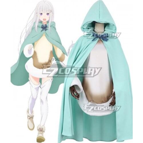 Re: Zero Starting Life in Another World: Hyoketsu no Kizuna Emilia Dress Girls Suit Halloween Party Set Cosplay Costume E001