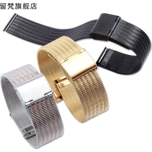 Milanese Metal Watch strap 12mm 14mm 16mm 18mm 20mm 22mm Rose Gold black Silver ultrathin stainless steel Milan watch Bands
