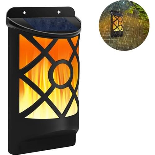 Simulation Flame Lamp Sloar LED Light Wall Light Decorative Motion Sensor Night Light Portable Garden Light Decor