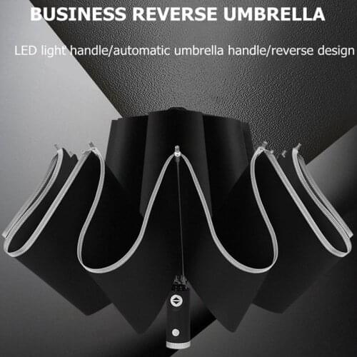 Fashion Portable UV Folding Automatic Umbrella Rain Wind Resistant Trip Sun Umbrellas Reverse Umbrella