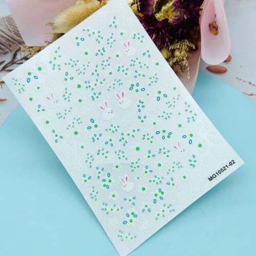 DIY Japanese Style Fashion New Arrival Nail Stickers Fresh Flowers Back Glue Adhesive Dry Nail Decals Nail Art Manicure Women