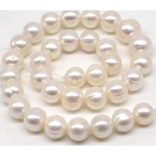 New Arriver Loose Pearl Jewellery,AA 12-13MM Large Size Big White Freshwater Pearl Beads,High Luster,Free Shipping