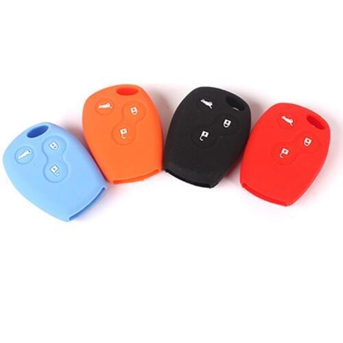 Silicone Key Remote Case Cover Fob Accessories Fit For Renault Clio Scenic Megane Modus Espace 3 Button 1pc