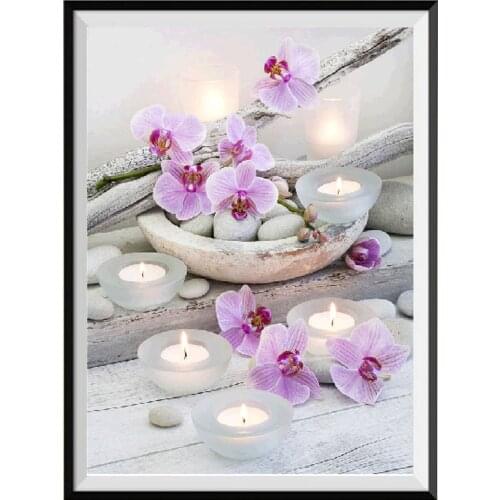 Flower Tulip Vase Rose Peony Lily Magnoli DIY 11CT Embroidery Cross Stitch Kits Needlework Craft Set Cotton Thread Design