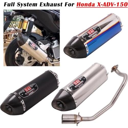 Slip On For Honda X-ADV X ADV 150 Motorcycle Yoshimura Exhaust Escape Modify Full System Font Mid Link Pipe Carbon Fiber Muffer