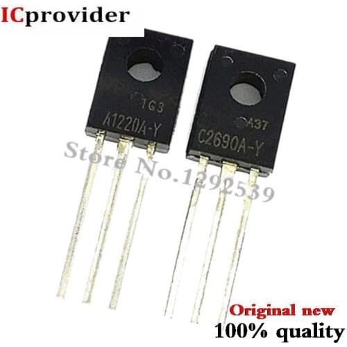 10pcs/lot A1220 C2690 2SA1220 2SC2690 5pcs A1220 + 5pcs C2690 TO126 IC Best quality
