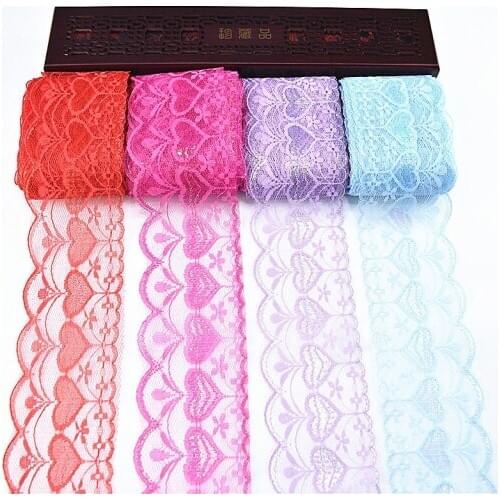 10yard/lot african lace fabric lace ribbons for needlework 75mm DIY Sewing embroidery clothing Handicraft accessories decoration