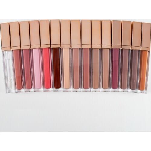 24 Colors Nude Shiny Makeup LipGloss High Pigmented Long Lasting Waterproo Liquid Lipstick Glossy Custom Private Label