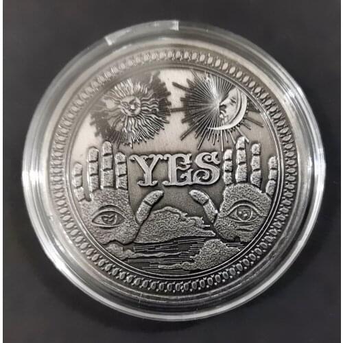 Antique Make Gothic Prediction Decision YES NO Ouija Souvenir Alloy Coin Double Sided Commemorative Collection Lucky Dollar Coin