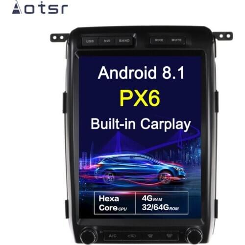 13″ Android 8.1 Tesla style Vertical screen Car GPS Navigation For Ford F150 2009-2014 Stereo Multimedia Player Radio WIFI HD